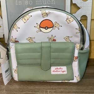 Pokemon Pikachu Backpack - Green and White